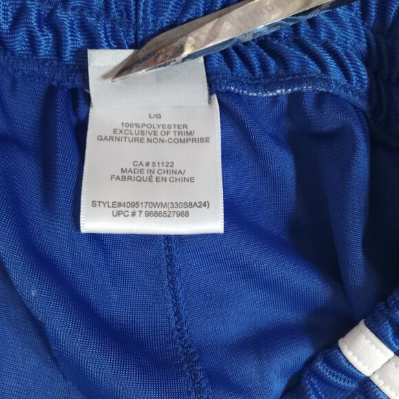 Vintage NBA Athletic Works Basketball Shorts Blue L Dazzle Shiny Men's Large 90s - Picture 14 of 15